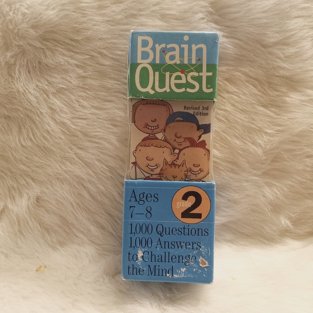 BRAIN QUEST Grade 2 AGES 7-8 1,000 Questions/Answers to Challenge the Mind NEW
